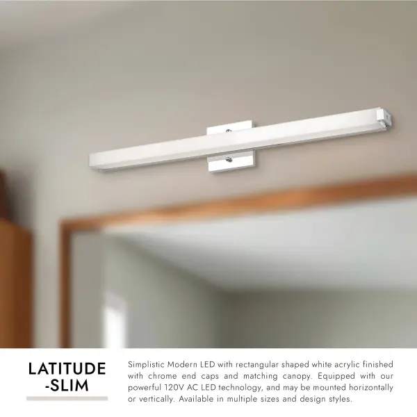 Latitude-Slim 25-Inch Chrome Vanity Light - Image 3