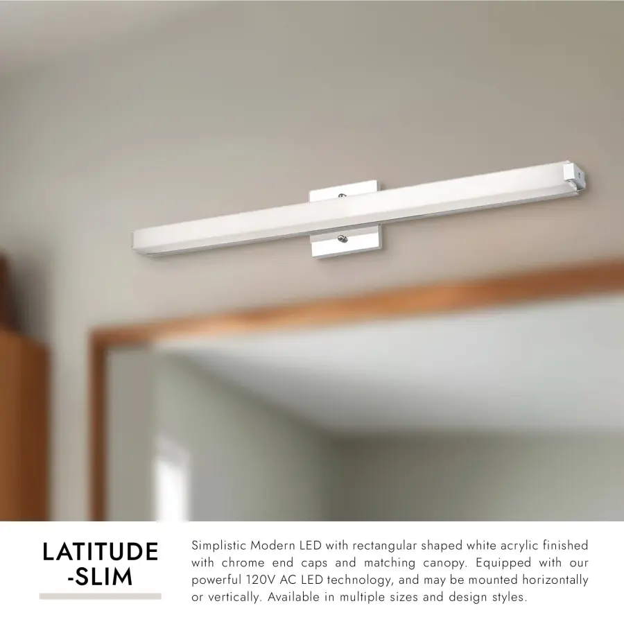 Latitude-Slim 25-Inch Chrome Vanity Light - Image 3
