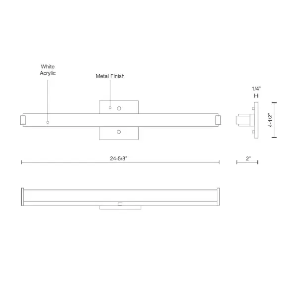 Latitude-Slim 25-Inch Chrome Vanity Light - Image 6