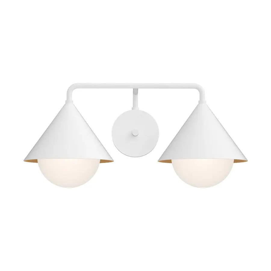Japanese-Inspired Vanity Light with Elegant Triangular Shades - Image 1