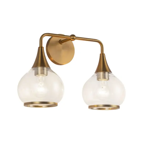 Hazel 17-Inch Vanity Light in Aged Gold - Image 2