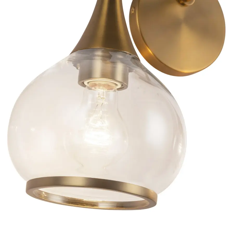 Hazel 17-Inch Vanity Light in Aged Gold - Image 4