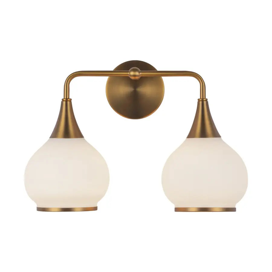 Hazel 17-Inch Vanity Light in Aged Gold - Image 7