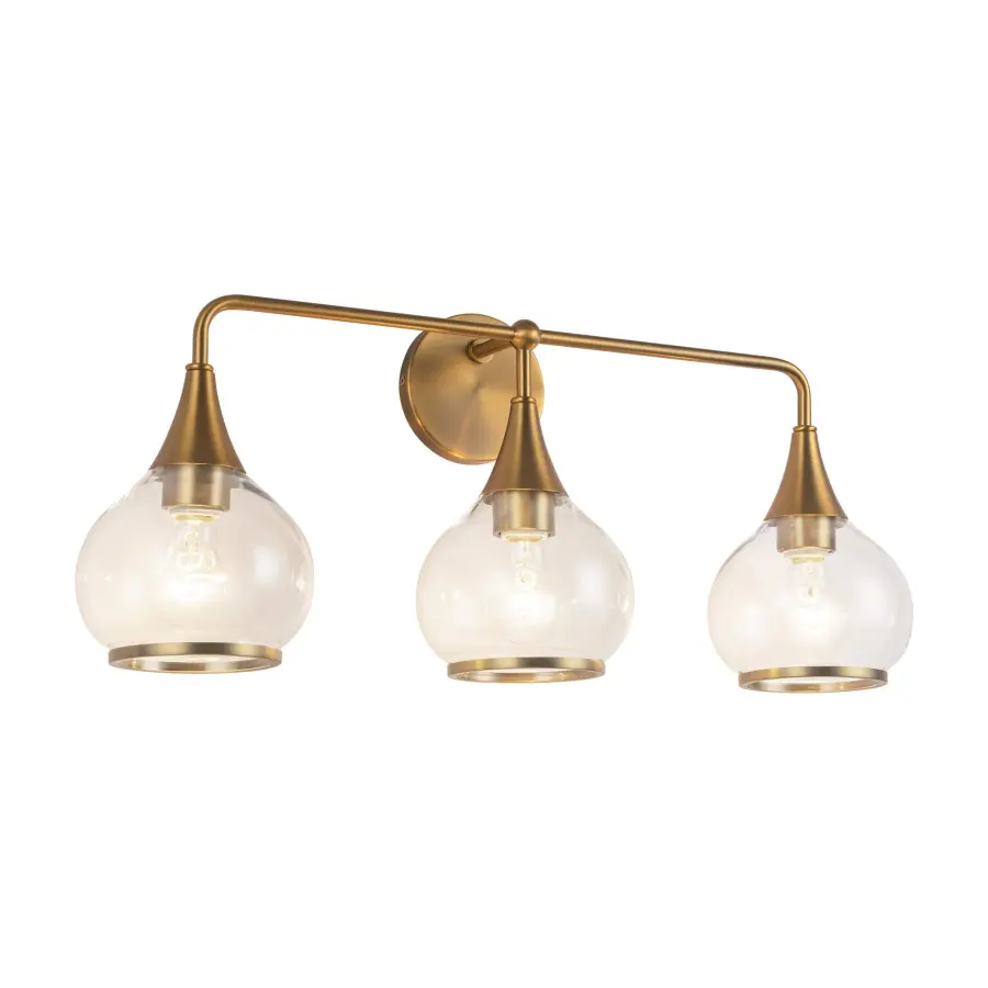Hazel 26-Inch Vanity Light in Chrome with Clear Glass - Image 2