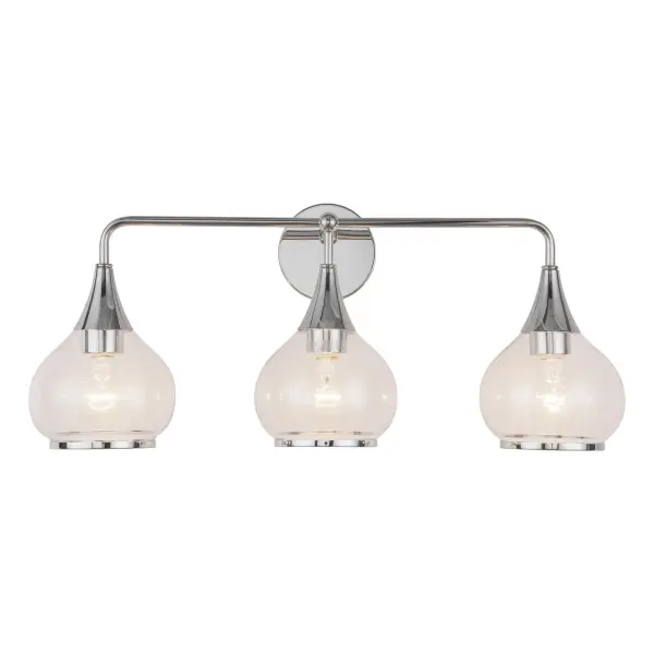 Hazel 26-Inch Vanity Light in Matte Black with Clear Glass - Image 11