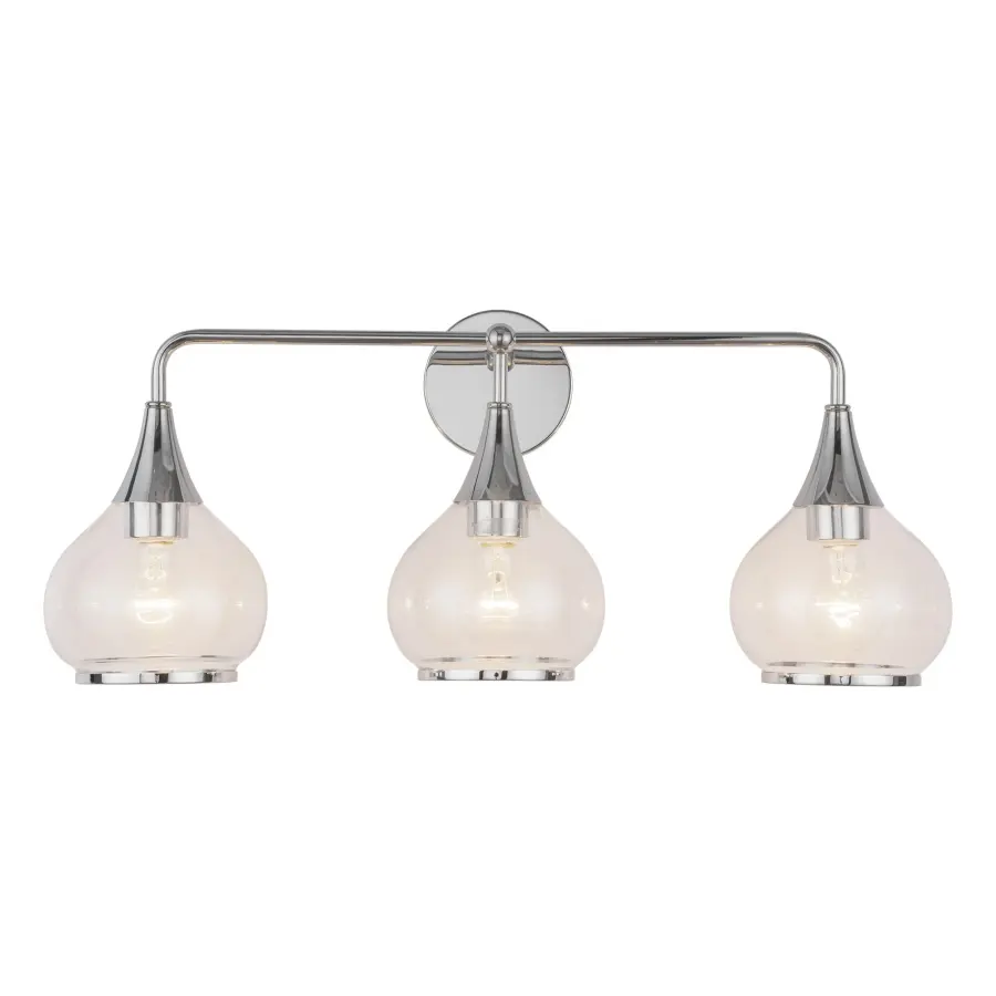 Hazel 26-Inch Vanity Light in Chrome with Clear Glass - Image 11