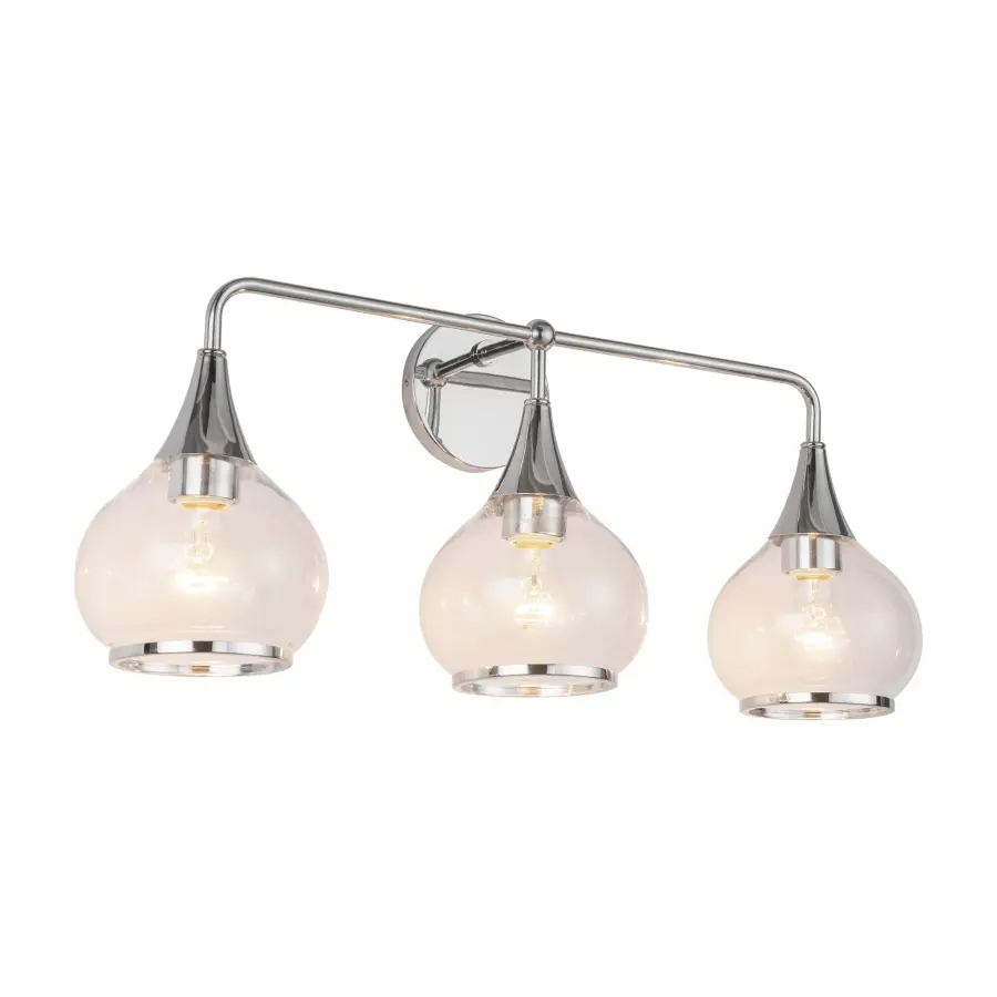 Hazel 26-Inch Vanity Light in Chrome with Clear Glass - Image 12