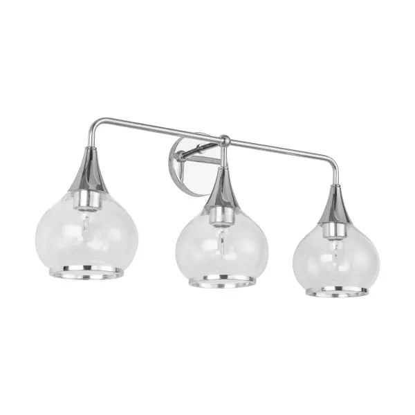 Hazel 26-Inch Vanity Light in Matte Black with Clear Glass - Image 13