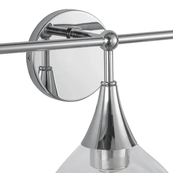 Hazel 26-Inch Vanity Light in Matte Black with Clear Glass - Image 15