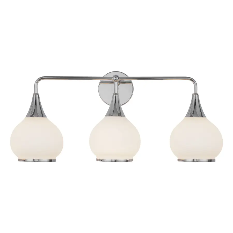 Hazel 26-Inch Vanity Light in Chrome with Clear Glass - Image 16