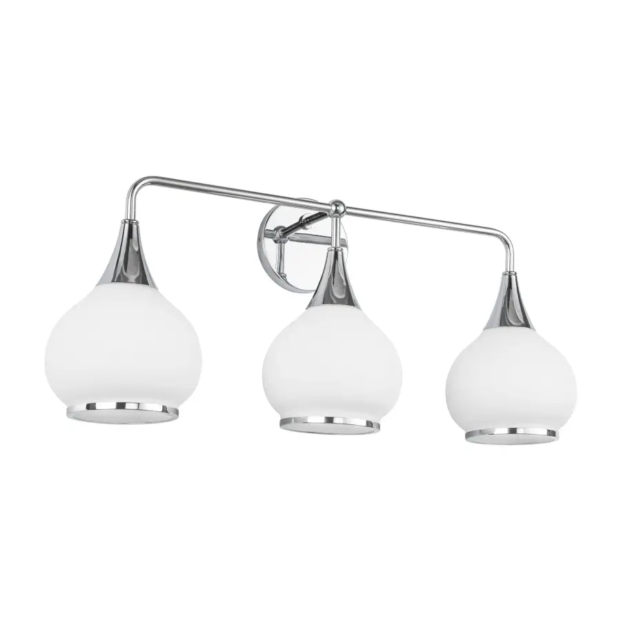 Hazel 26-Inch Vanity Light in Chrome with Clear Glass - Image 18