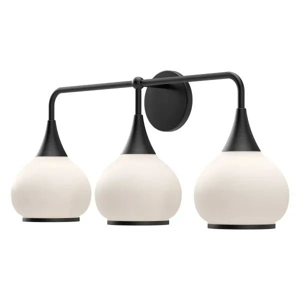 Hazel 26-Inch Vanity Light in Matte Black with Clear Glass - Image 22