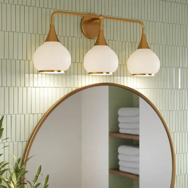 Hazel 26-Inch Vanity Light in Matte Black with Clear Glass - Image 24