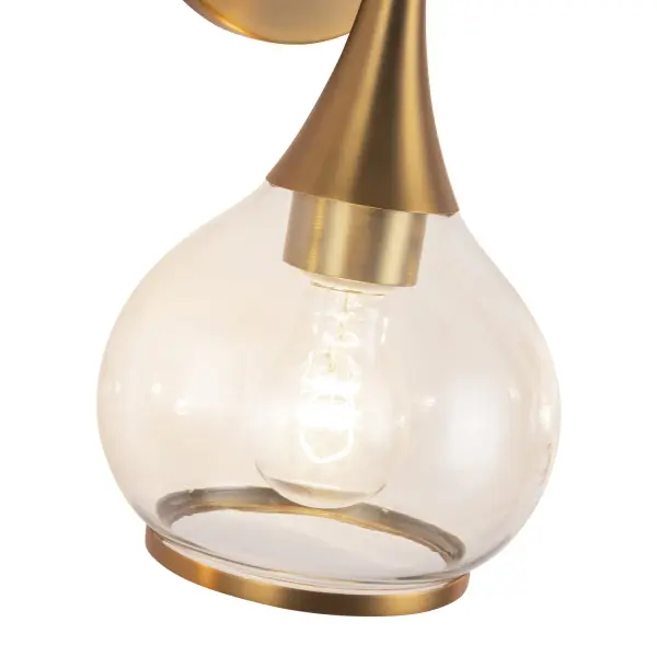 Hazel 26-Inch Vanity Light in Matte Black with Clear Glass - Image 4