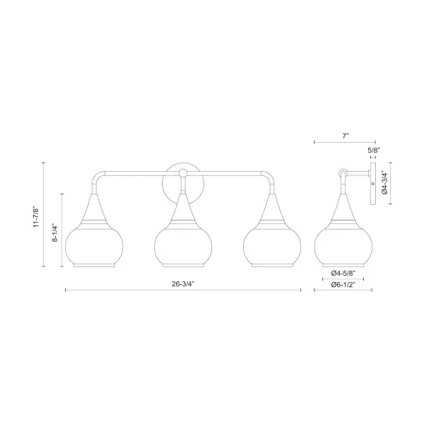 Hazel 26-Inch Vanity Light in Matte Black with Clear Glass - Image 34