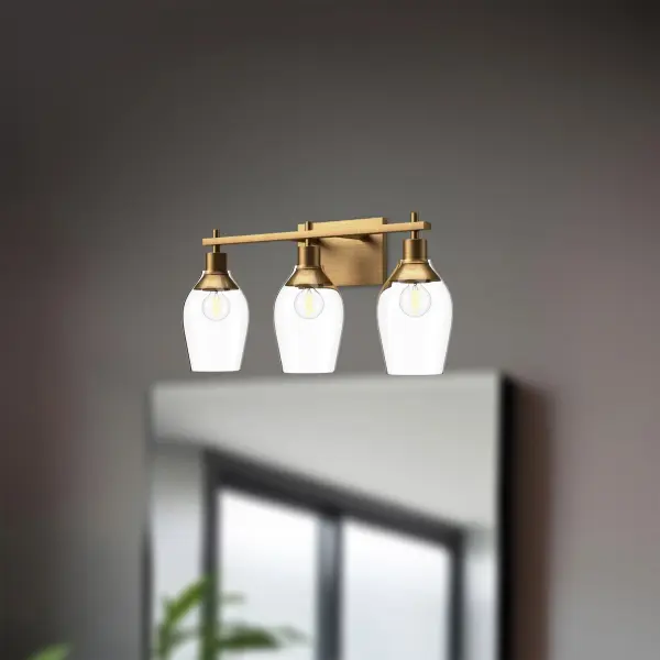 Kingsley 22-Inch Vanity Light in Aged Gold - Image 3