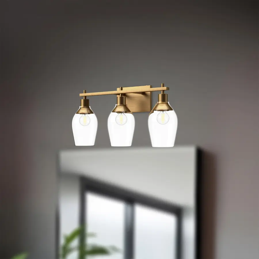 Kingsley 22-Inch Vanity Light in Aged Gold - Image 3