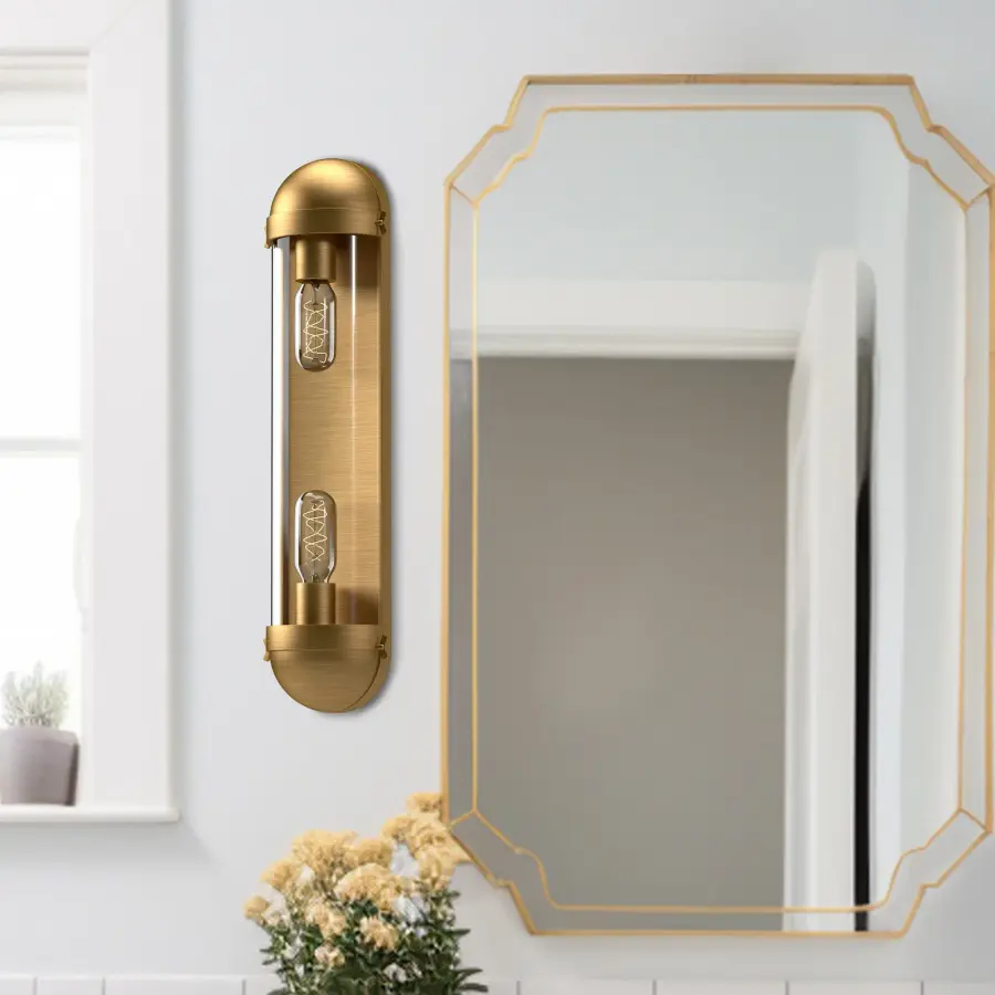 Cyrus 6-Inch Vanity Light in Matte Black with Clear Glass - Image 2