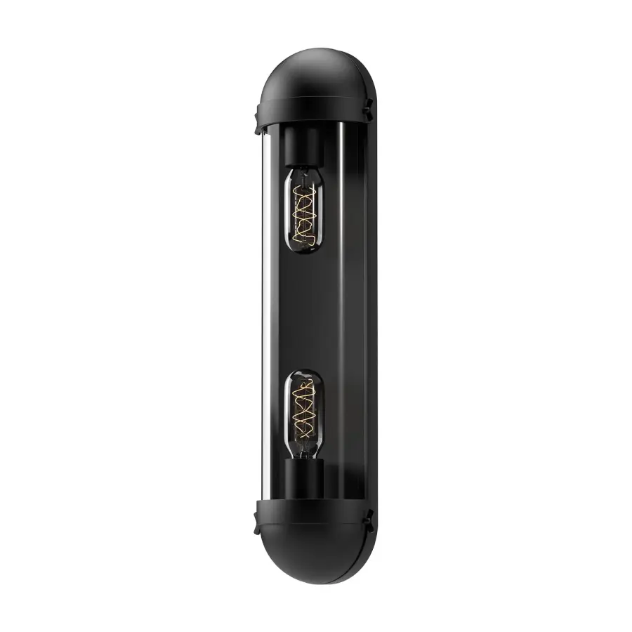 Cyrus 6-Inch Vanity Light in Matte Black with Clear Glass - Image 4