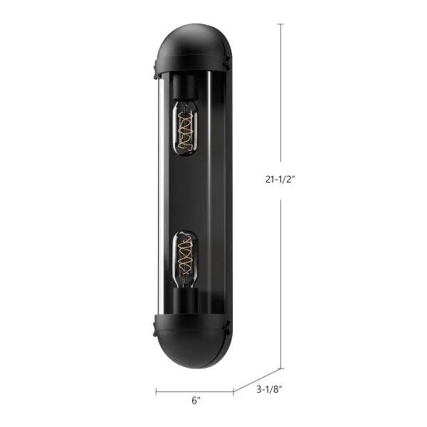 Cyrus 6-Inch Vanity Light in Matte Black with Clear Glass - Image 7