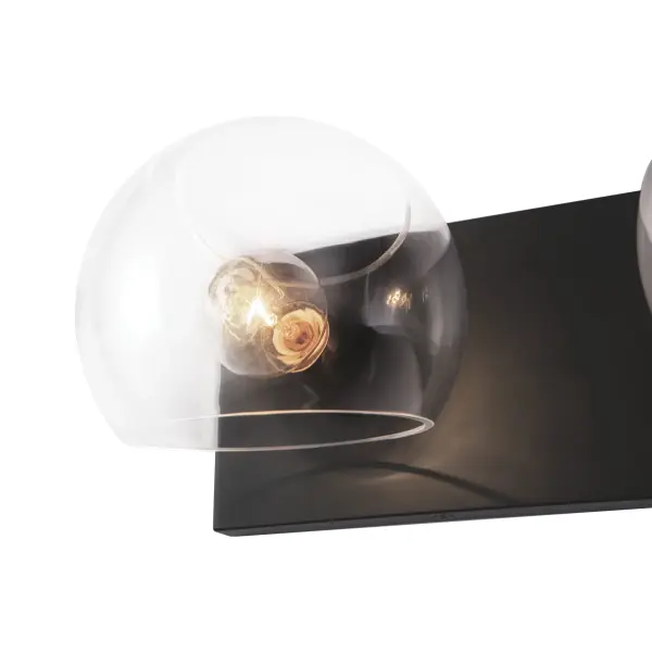 Willow 22-Inch Vanity Light in Matte Black with Clear Glass - Image 11