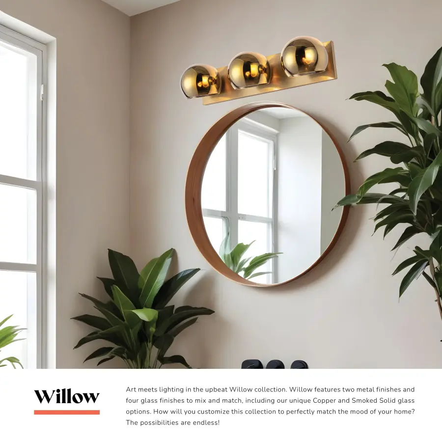 Willow 22-Inch Vanity Light in Matte Black with Clear Glass - Image 20