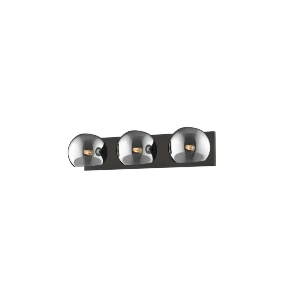 Willow 22-Inch Vanity Light in Matte Black with Clear Glass - Image 3