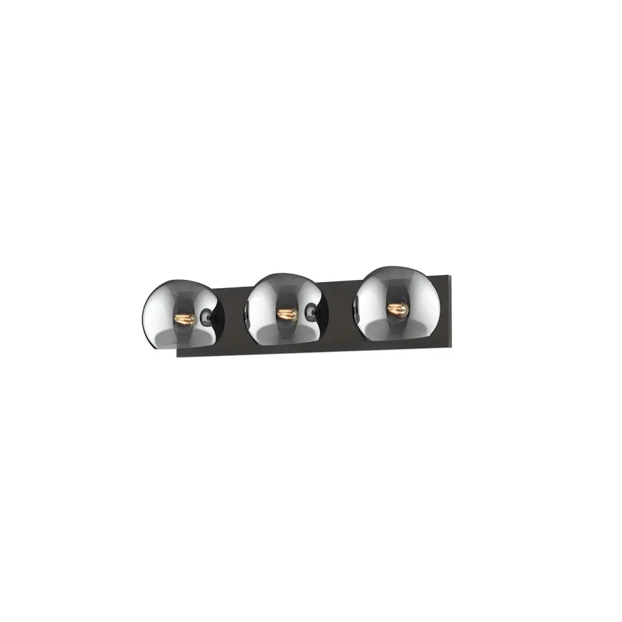 Willow 22-Inch Vanity Light in Matte Black with Clear Glass - Image 3