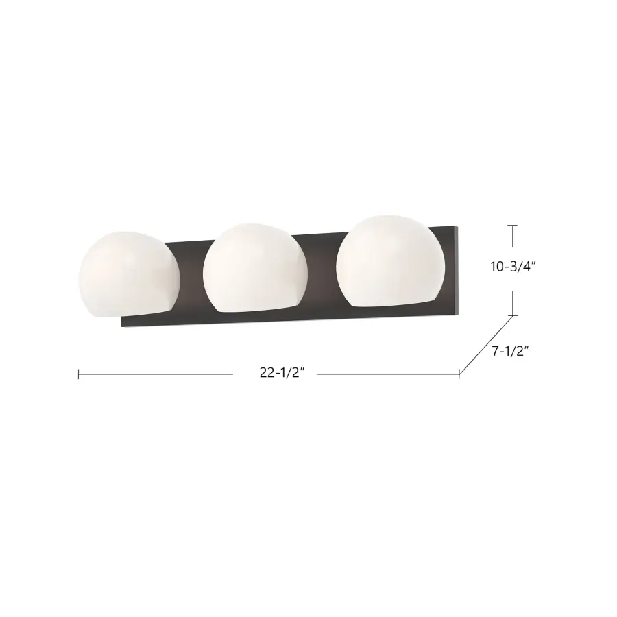 Willow 22-Inch Vanity Light in Matte Black with Clear Glass - Image 21