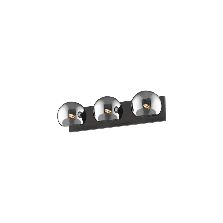 Willow 22-Inch Vanity Light in Matte Black with Clear Glass - Image 4
