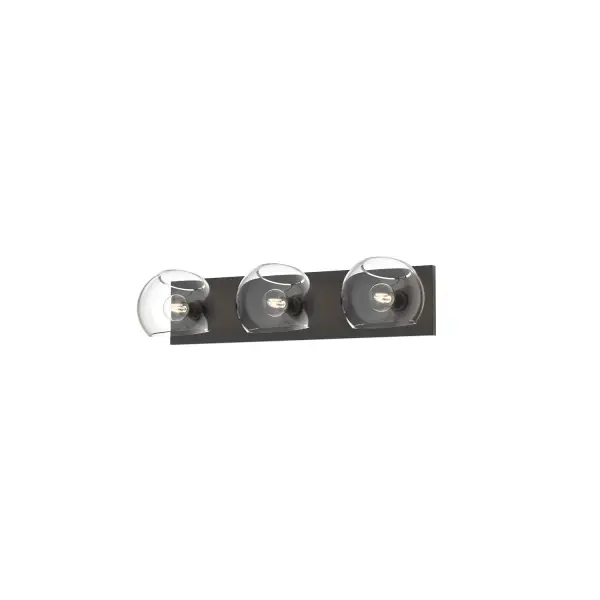 Willow 22-Inch Vanity Light in Matte Black with Clear Glass - Image 7
