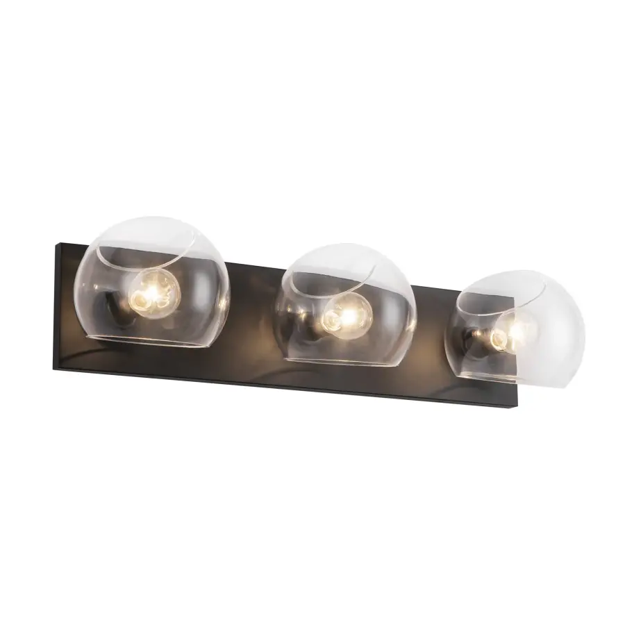 Willow 22-Inch Vanity Light in Matte Black with Clear Glass - Image 8