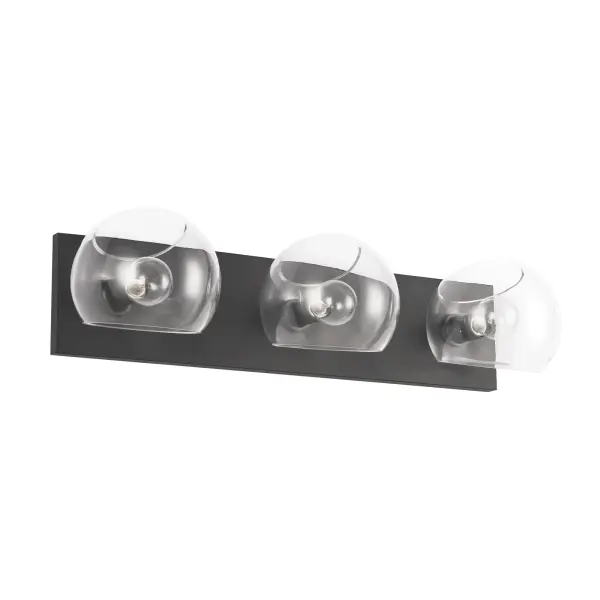 Willow 22-Inch Vanity Light in Matte Black with Clear Glass - Image 9