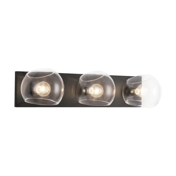 Willow 22-Inch Vanity Light in Matte Black with Clear Glass - Image 10
