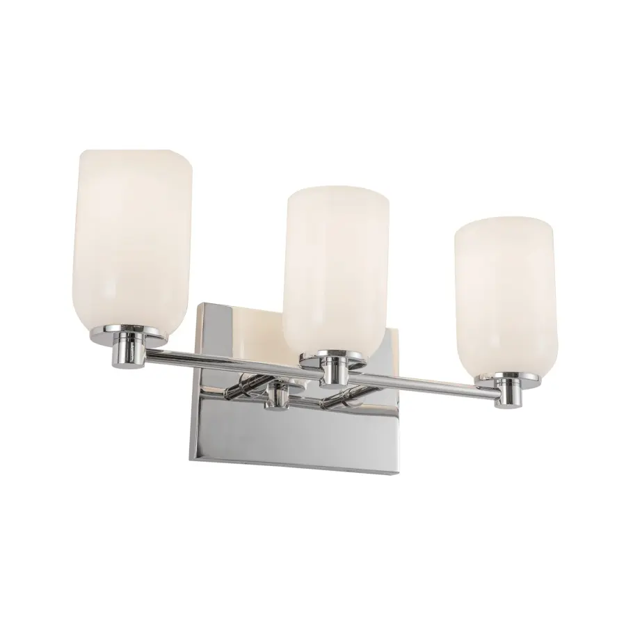 Sleek Modern Vanity Light with Elegant Cylindrical Glass Shades - Image 4