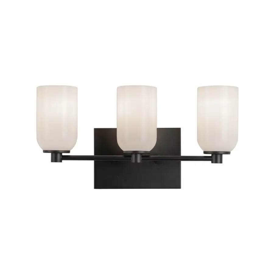 Sleek Modern Vanity Light with Elegant Cylindrical Glass Shades - Image 8