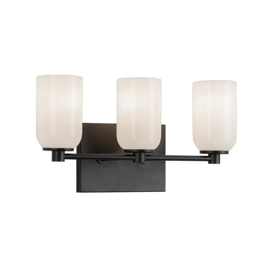 Sleek Modern Vanity Light with Elegant Cylindrical Glass Shades - Image 9