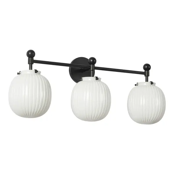Cherise 28-Inch Vanity Light in Matte Black - Image 12