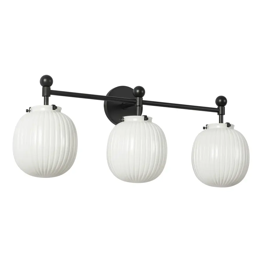 Cherise 28-Inch Vanity Light in Matte Black - Image 12