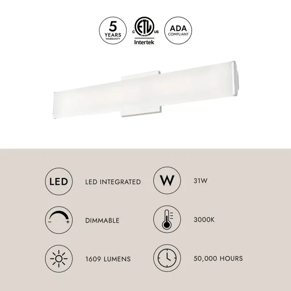 Sleek Modern Vanity Light with Adjustable Positioning - Image 4