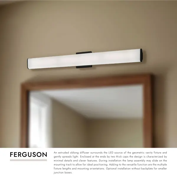 Sleek 36-Inch LED Vanity Light with Adjustable Positioning - Image 3