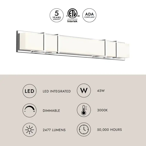 Alberni 38-Inch Vanity Light in Matte Black - Image 6