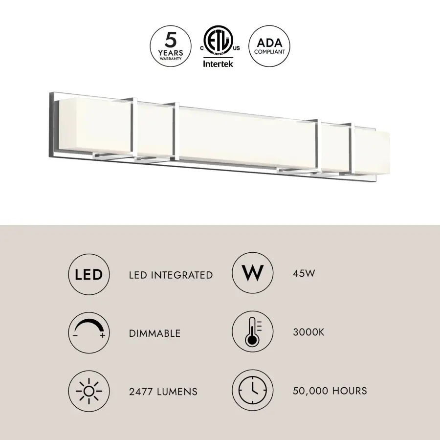 Alberni 38-Inch Vanity Light in Matte Black - Image 6