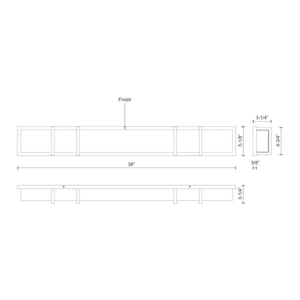 Alberni 38-Inch Vanity Light in Matte Black - Image 8