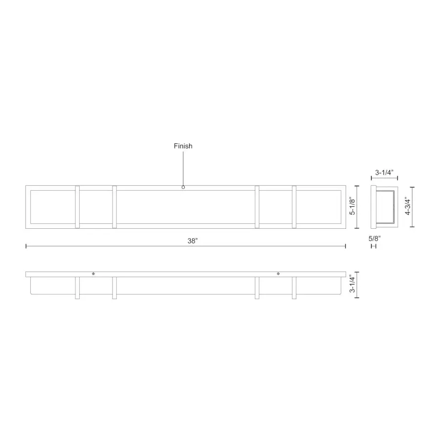 Alberni 38-Inch Vanity Light in Matte Black - Image 8