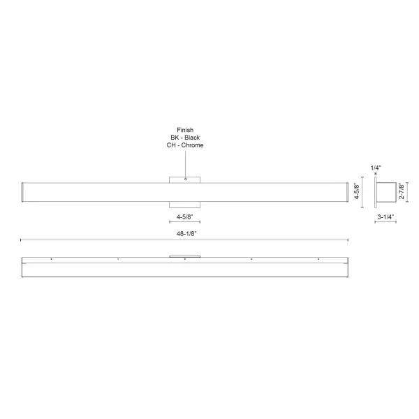 Jane 48-Inch Vanity Light in Matte Black - Image 12