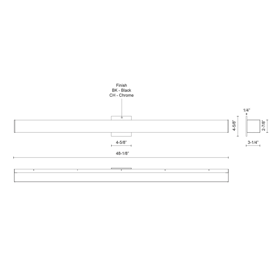 Jane 48-Inch Vanity Light in Matte Black - Image 12