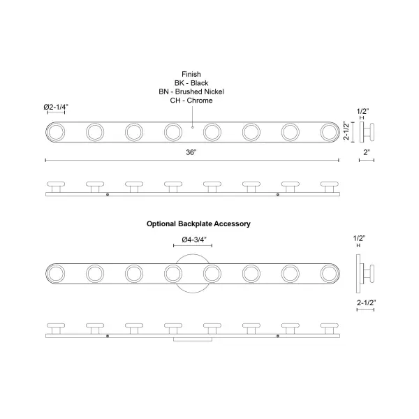 Modern 36-Inch Vanity Light with Integrated LED and Timeless Design - Image 7