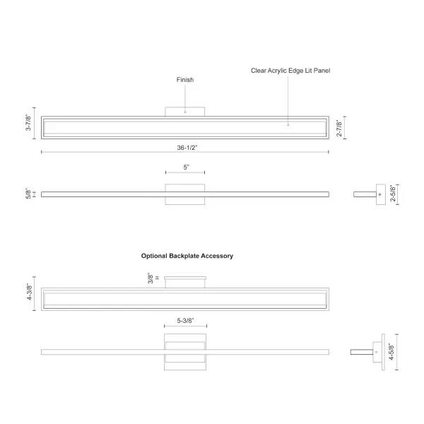 Modern 36-Inch Chrome Vanity Light with Integrated LED - Image 11