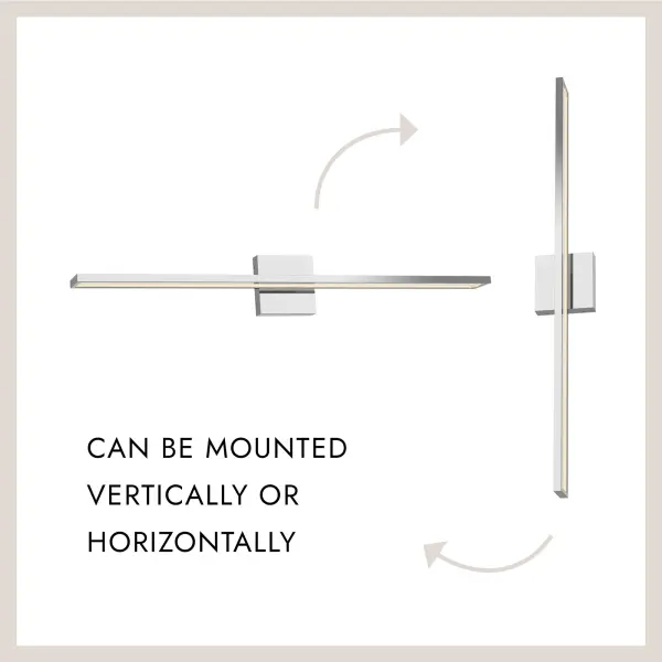 Modern 36-Inch Chrome Vanity Light with Integrated LED - Image 10